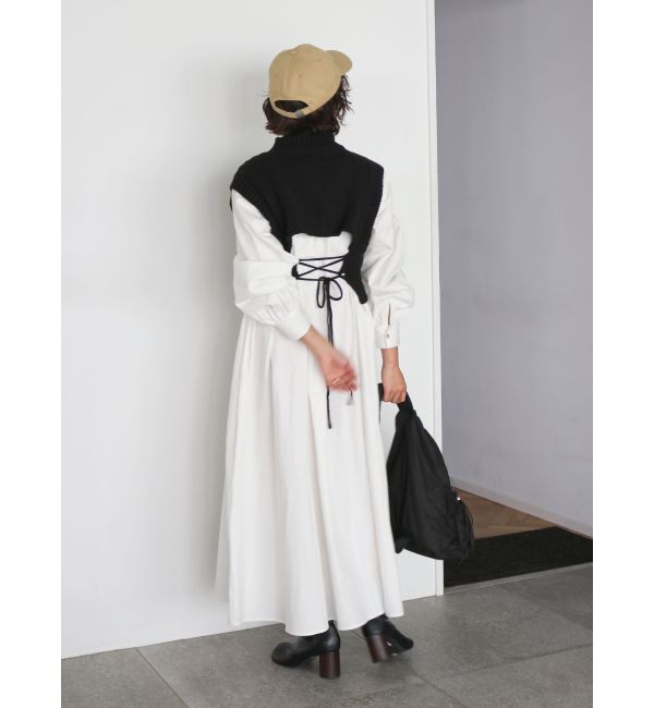 Ungrid「バックレースアップニットセットワンピース」|ワンピース|