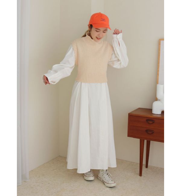 Ungrid「バックレースアップニットセットワンピース」|ワンピース|