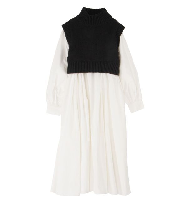 Ungrid「バックレースアップニットセットワンピース」|ワンピース|