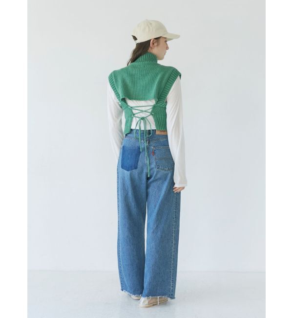 Ungrid「バックレースアップニットセットワンピース」|ワンピース|