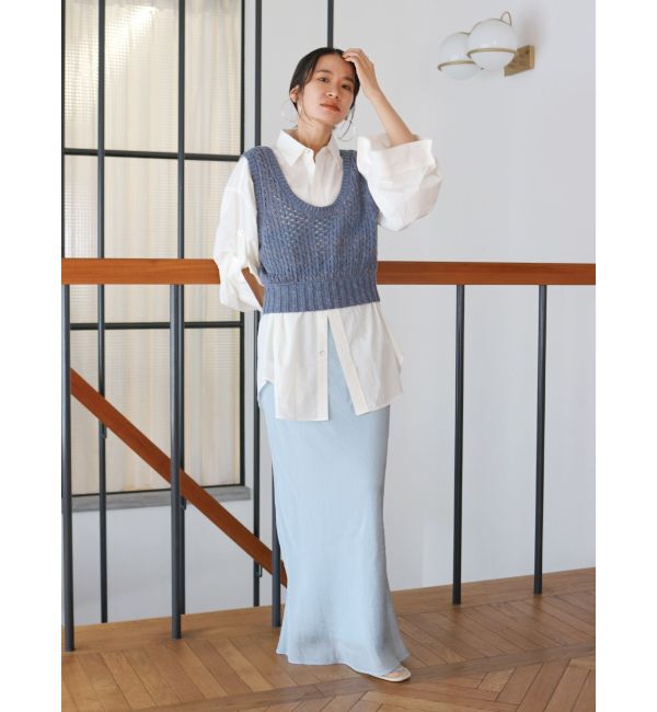 Ungrid「フィットサテンスカート」|スカート|