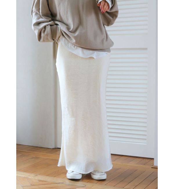 Ungrid「フィットサテンスカート」|スカート|