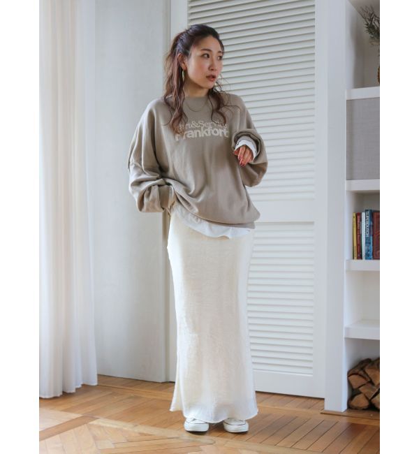 Ungrid「フィットサテンスカート」|スカート|