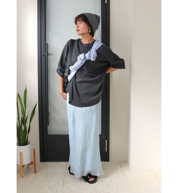 Ungrid「フィットサテンスカート」|スカート|