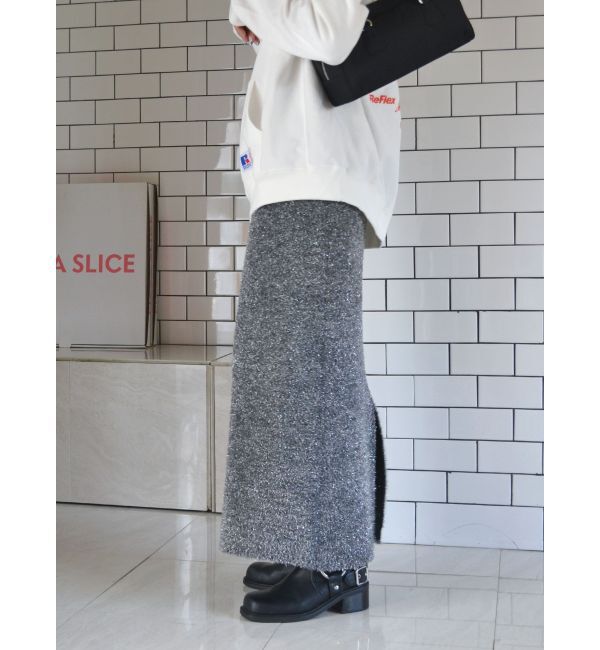 Ungrid「ラメニットアイラインスカート」|スカート|