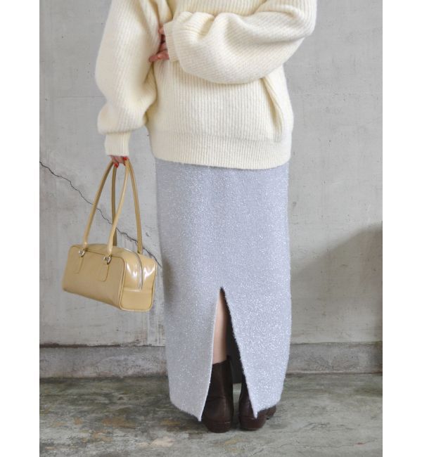 Ungrid「ラメニットアイラインスカート」|スカート|