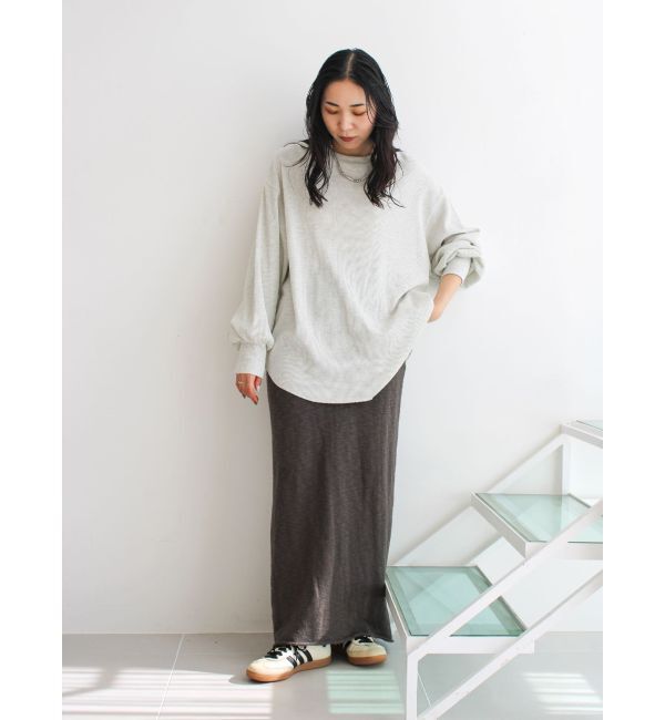 Ungrid「【WEB限定】スリーブボリュームワッフルロングスリーブTee」|Tシャツ・カットソー|