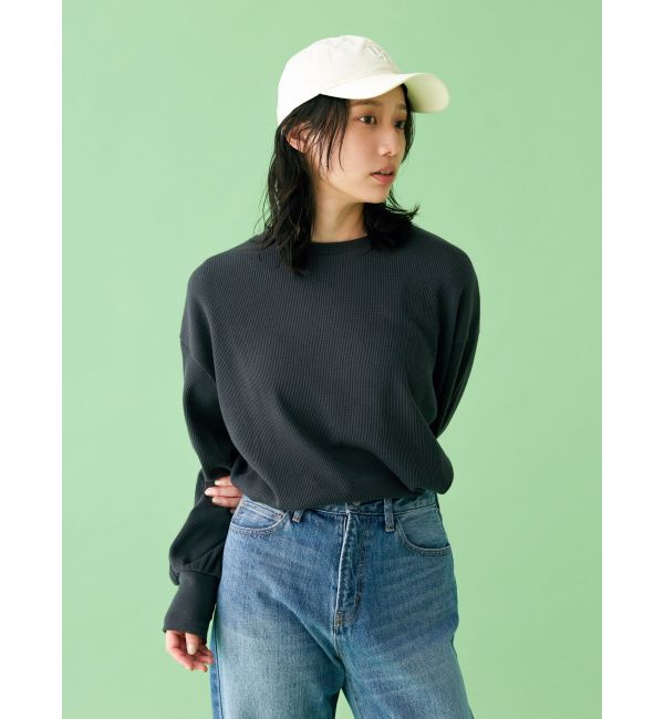 Ungrid「【WEB限定】スリーブボリュームワッフルロングスリーブTee」|Tシャツ・カットソー|