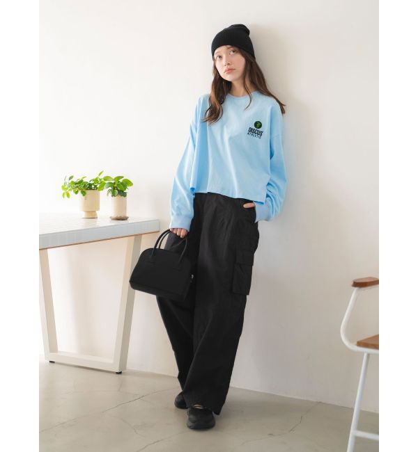 Ungrid「DISCUS別注 ロゴロングスリーブTee」|Tシャツ・カットソー|