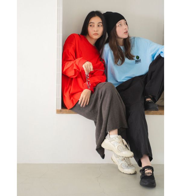 Ungrid「DISCUS別注 ロゴロングスリーブTee」|Tシャツ・カットソー|