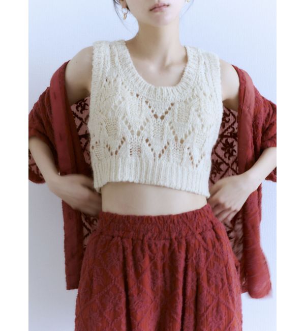 Ungrid「起毛エンブロイダリーハーフスリーブシャツ」|シャツ・ブラウス|