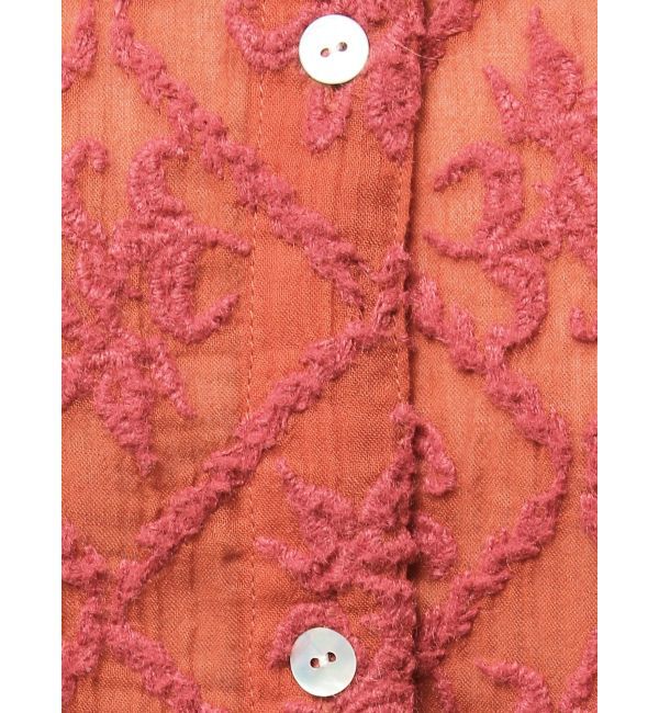 Ungrid「起毛エンブロイダリーハーフスリーブシャツ」|シャツ・ブラウス|