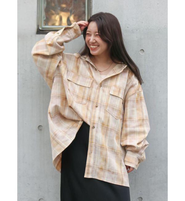 Ungrid「ブリーチチェックルーズシャツ」|シャツ・ブラウス|
