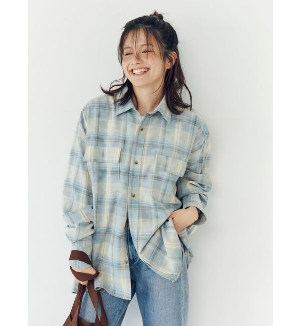 Ungrid「ブリーチチェックルーズシャツ」|シャツ・ブラウス|
