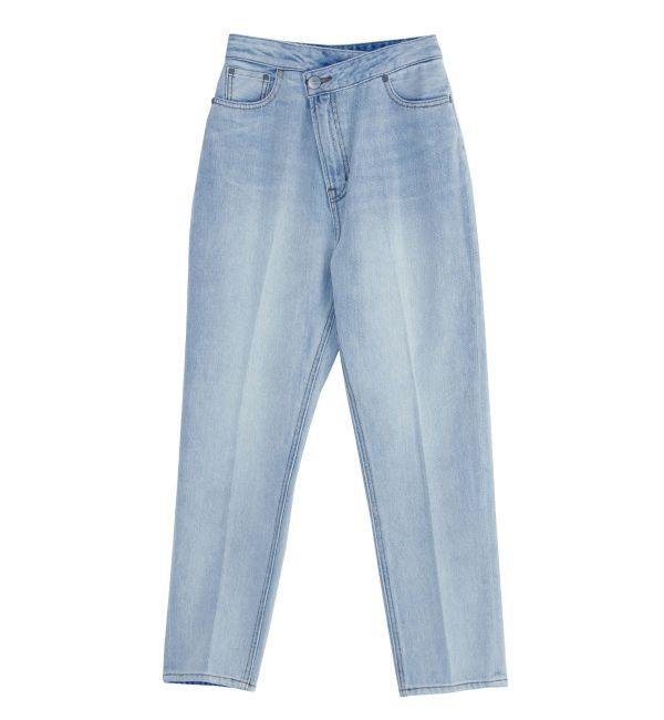 LAGUNAMOON「ウエストアシンメトリーデニムパンツ」|デニム|