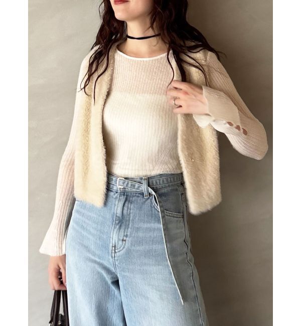 LAGUNAMOON「2WAYシアーアルパカニットプルオーバー」|ニット・セーター|