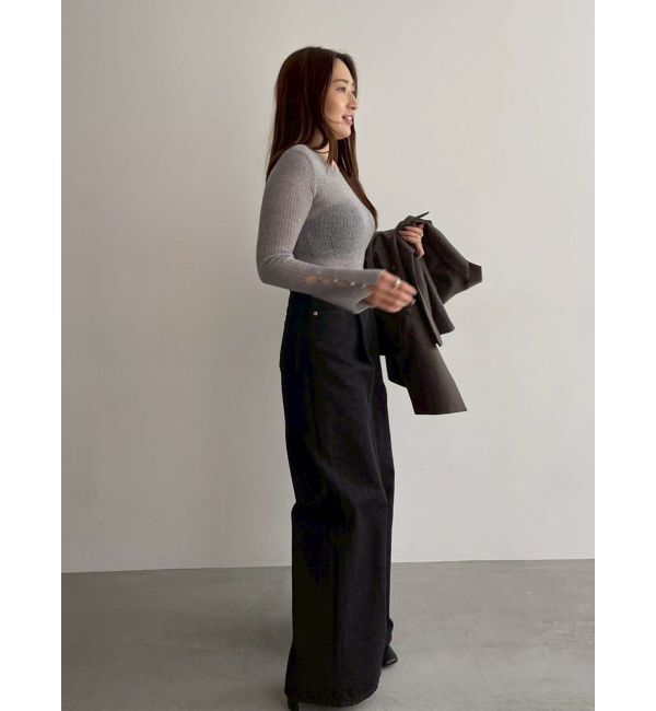 LAGUNAMOON「2WAYシアーアルパカニットプルオーバー」|ニット・セーター|