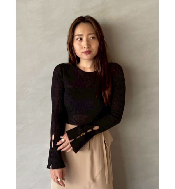 LAGUNAMOON「2WAYシアーアルパカニットプルオーバー」|ニット・セーター|