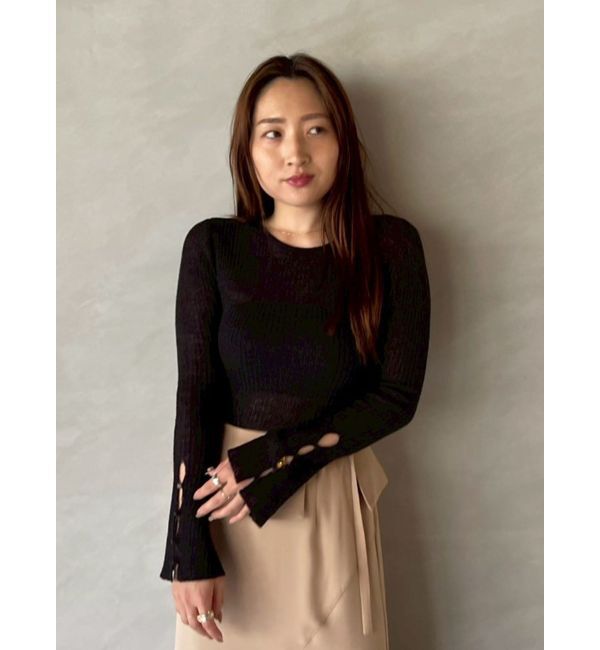 LAGUNAMOON「2WAYシアーアルパカニットプルオーバー」|ニット・セーター|