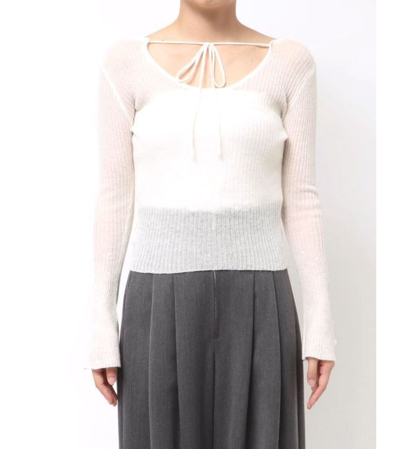 LAGUNAMOON「2WAYシアーアルパカニットプルオーバー」|ニット・セーター|