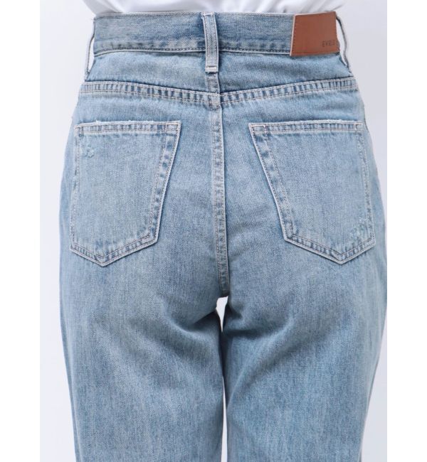 EVRIS「ハイダメージセミワイドデニムパンツ」|デニム|