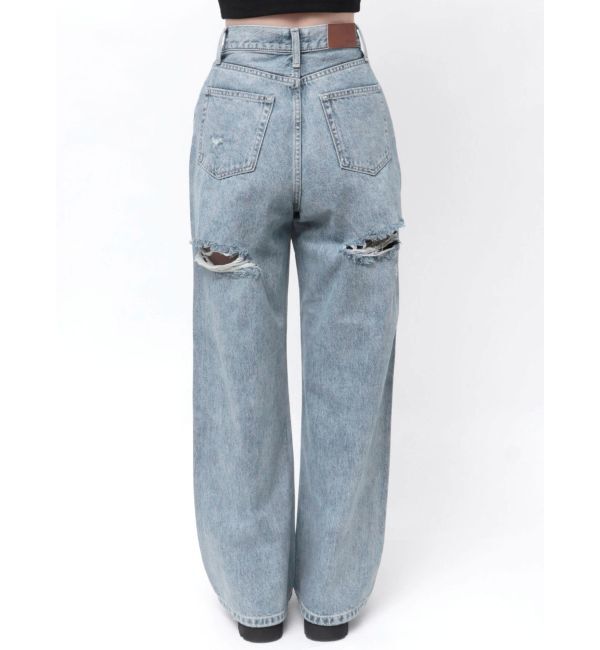 EVRIS「BACKスラッシュワイドデニムパンツ」|デニム|