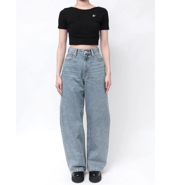 EVRIS「BACKスラッシュワイドデニムパンツ」|デニム|