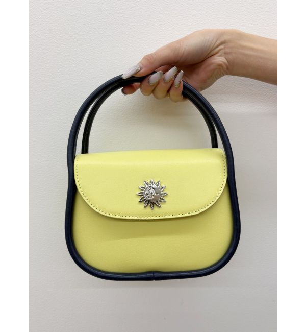 EVRIS「バイカラーハンドBAG」|ハンドバッグ|イエロー