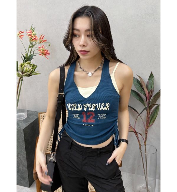 EVRIS「キャミドッキングタンクトップ」|タンクトップ|ターコイズ