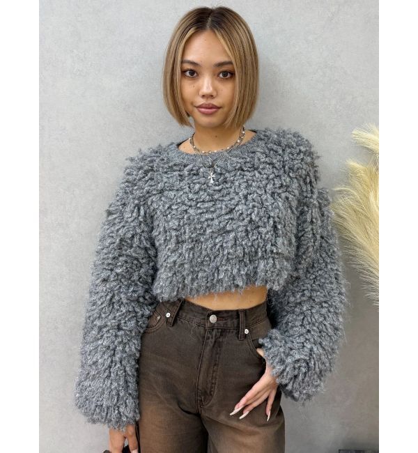 EVRIS「ショートループニットトップス」|ニット・セーター|