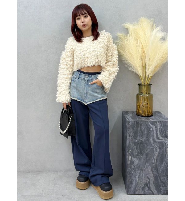 EVRIS「ショートループニットトップス」|ニット・セーター|