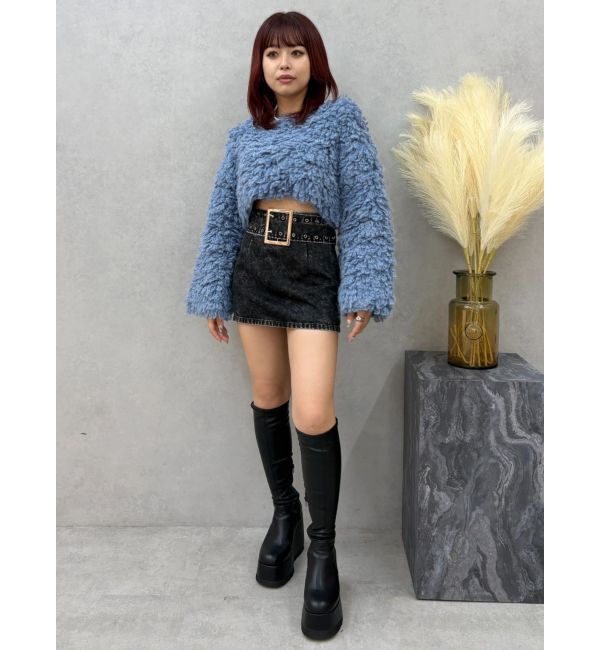 EVRIS「ショートループニットトップス」|ニット・セーター|