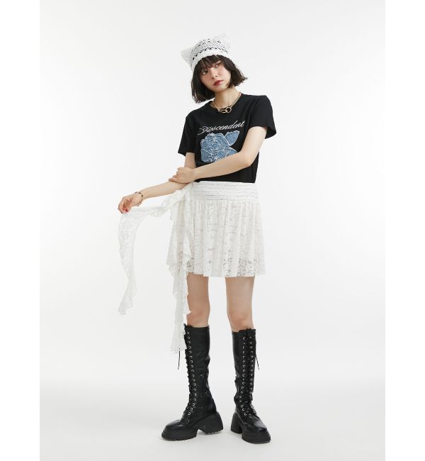 jouetie「ローズドッキングTシャツ」|Tシャツ・カットソー|