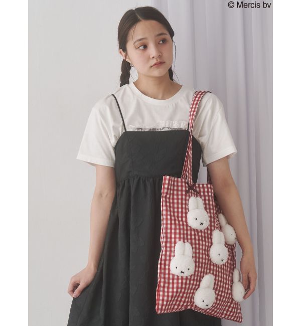 merry jenny「ギンガムもこもこmiffyトート」|トートバッグ|