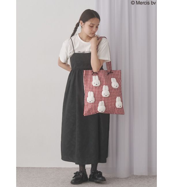 merry jenny「ギンガムもこもこmiffyトート」|トートバッグ|