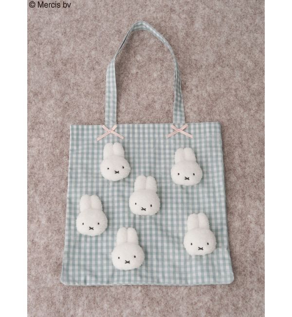 merry jenny「ギンガムもこもこmiffyトート」|トートバッグ|