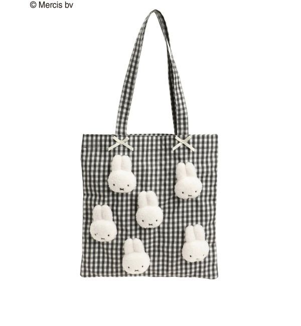 merry jenny「ギンガムもこもこmiffyトート」|トートバッグ|