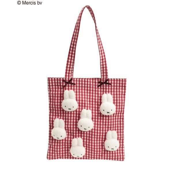 merry jenny「ギンガムもこもこmiffyトート」|トートバッグ|