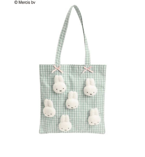 merry jenny「ギンガムもこもこmiffyトート」|トートバッグ|