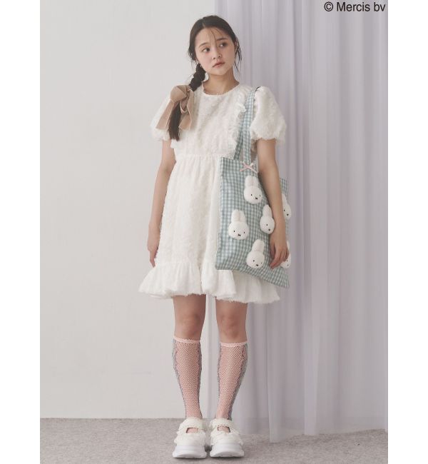 merry jenny「ギンガムもこもこmiffyトート」|トートバッグ|