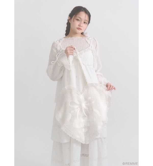 merry jenny「Cherry heart knit tote」|トートバッグ|