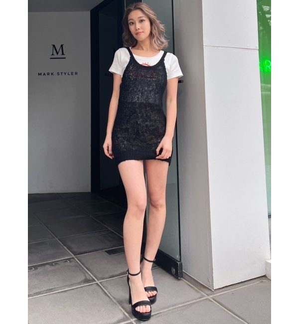 GYDA「SheerモヘアKTキャミチュニックTOPS」|ニット・セーター|