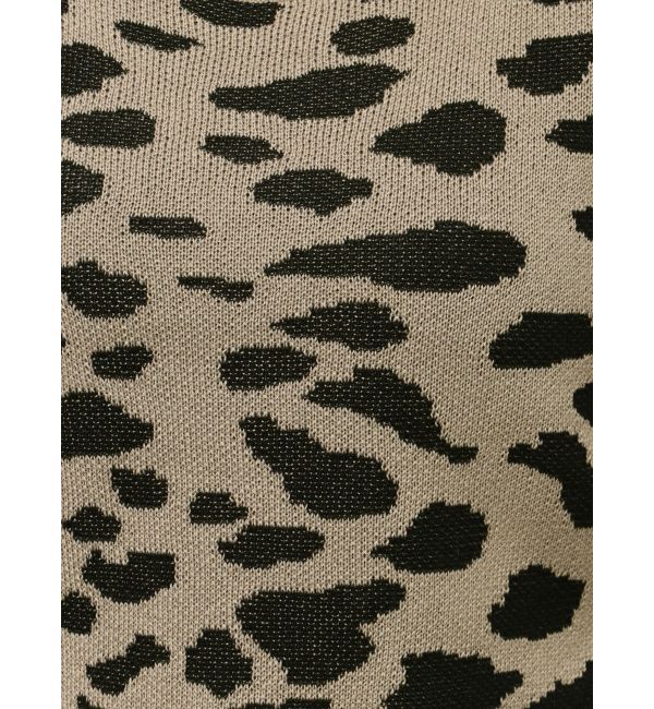 GYDA「2WAYレオパードハーフスリーブニットトップス」|ニット・セーター|