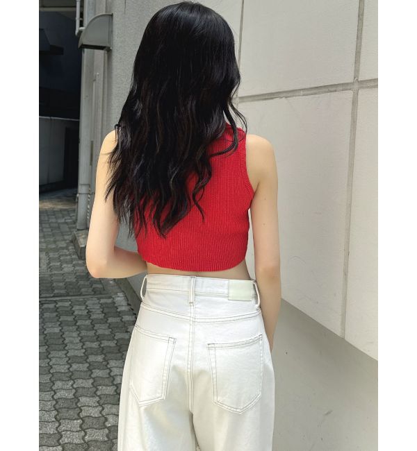 GYDA「ブリーチＷファスナーノースリトップス」|ニット・セーター|