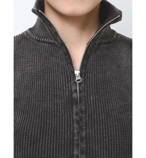 GYDA「ブリーチＷファスナーノースリトップス」|ニット・セーター|