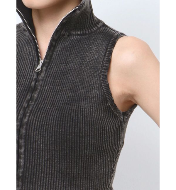 GYDA「ブリーチＷファスナーノースリトップス」|ニット・セーター|