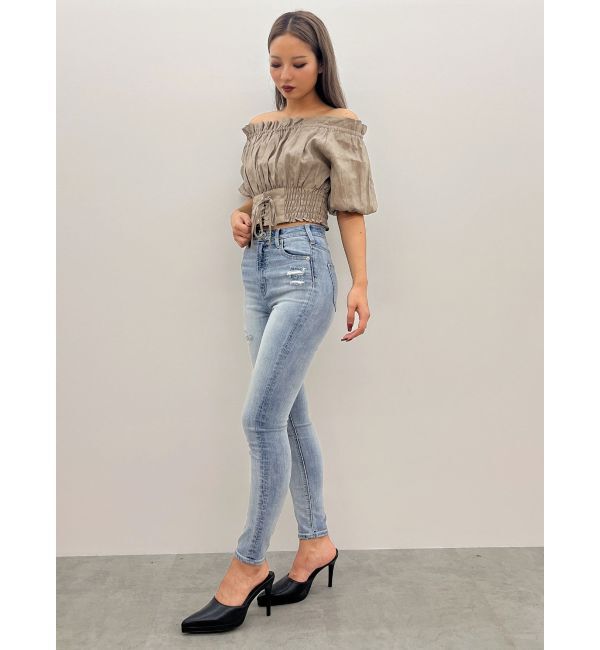 GYDA「2WAYギャザーオフショルコルセットブラウス」|シャツ・ブラウス|