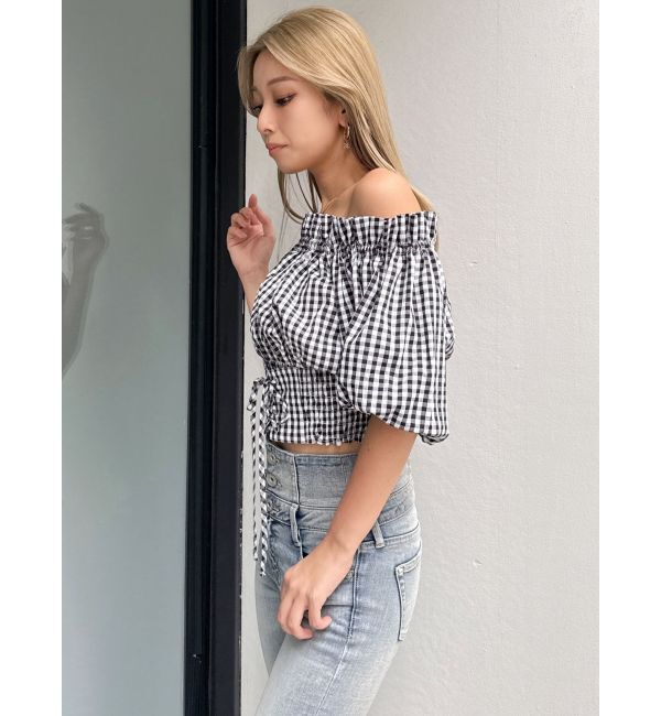 GYDA「2WAYギャザーオフショルコルセットブラウス」|シャツ・ブラウス|