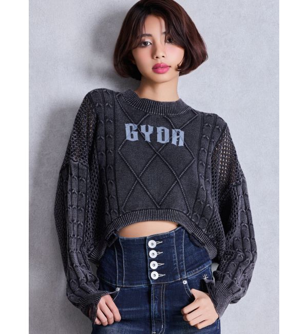 GYDA「GYDA damage processing ニットトップス」|ニット・セーター|