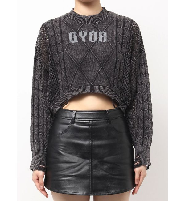 GYDA「GYDA damage processing ニットトップス」|ニット・セーター|